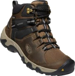 'Keen Outdoor' Men's Steens WP Leather Mid Hiker - Canteen / Black -The Outdoor Clothing Shop 1022327 FLR large 1024x1024@2x