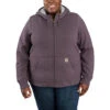'Carhartt' Women's Clarksburg Sherpa-lined Full Zip Hoodie - Blackberry Heather -The Outdoor Clothing Shop 102787 V27 WF22P b 1024x1024@2x