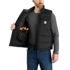 'Carhartt' Men's Montana Loose Fit Insulated Vest - Black -The Outdoor Clothing Shop 105475 N04 AVR MF22 b 1024x1024@2x