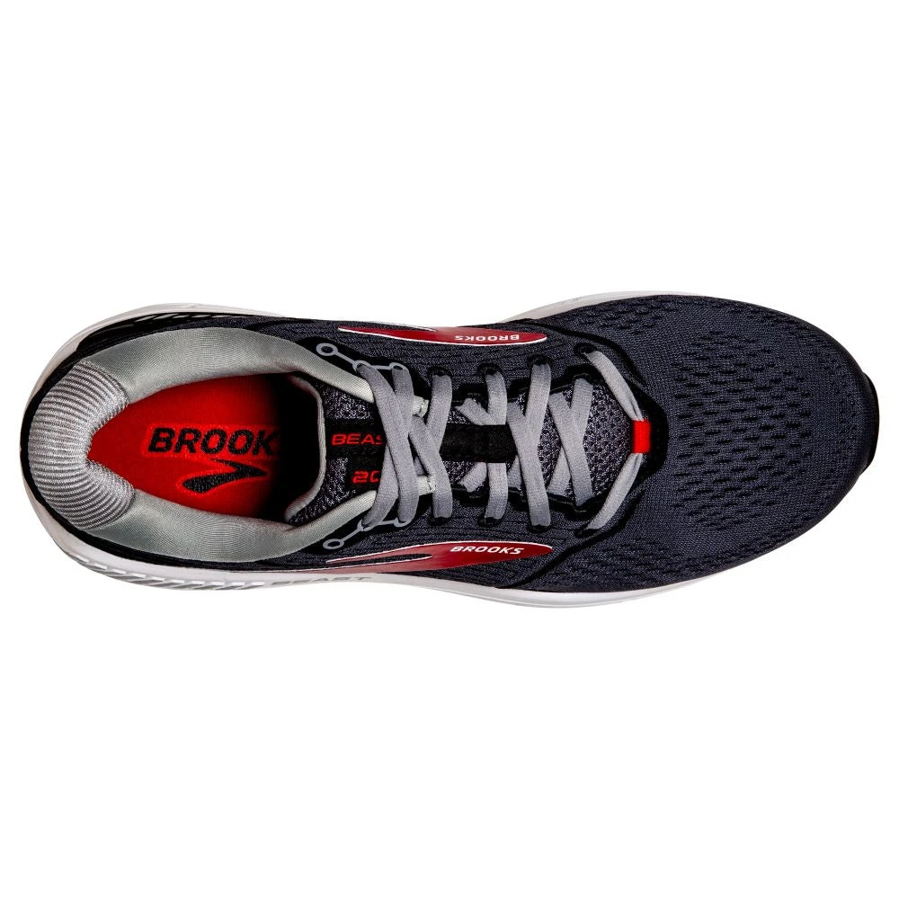 'Brooks' Men's Beast 20 - Pearl / Black / Red 'Brooks' Men's Beast 20 - Pearl / Black / Red -The Outdoor Clothing Shop