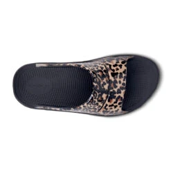 'OOFOS' Women's OOahh Slide Limited Edition - Black / Leopard -The Outdoor Clothing Shop 1103BLKLEOPRD 6 1024x1024@2x
