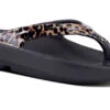 'OOFOS' Women's OOlala Thong Limited Edition - Black / Leopard -The Outdoor Clothing Shop 1400Leopard shot2 1024x1024@2x