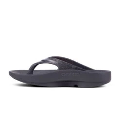 'OOFOS' Women's OOlala Luxe Thong - Glitter Black -The Outdoor Clothing Shop 1401BLKGlitter shot4 1024x1024@2x