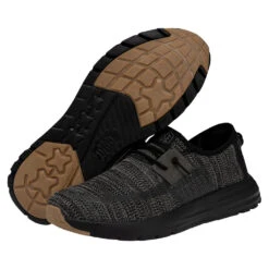 'Hey Dude' Men's Sirocco Sneaker - Black -The Outdoor Clothing Shop 40140 0WM SIROCCO BLACKNIGHT PAIRBOTTOM 1024x1024@2x
