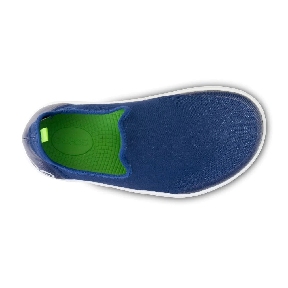 'OOFOS' Women's OOmg eeZee Low Shoe - White / Navy 'OOFOS' Women's OOmg EeZee Low Shoe - White / Navy -The Outdoor Clothing Shop