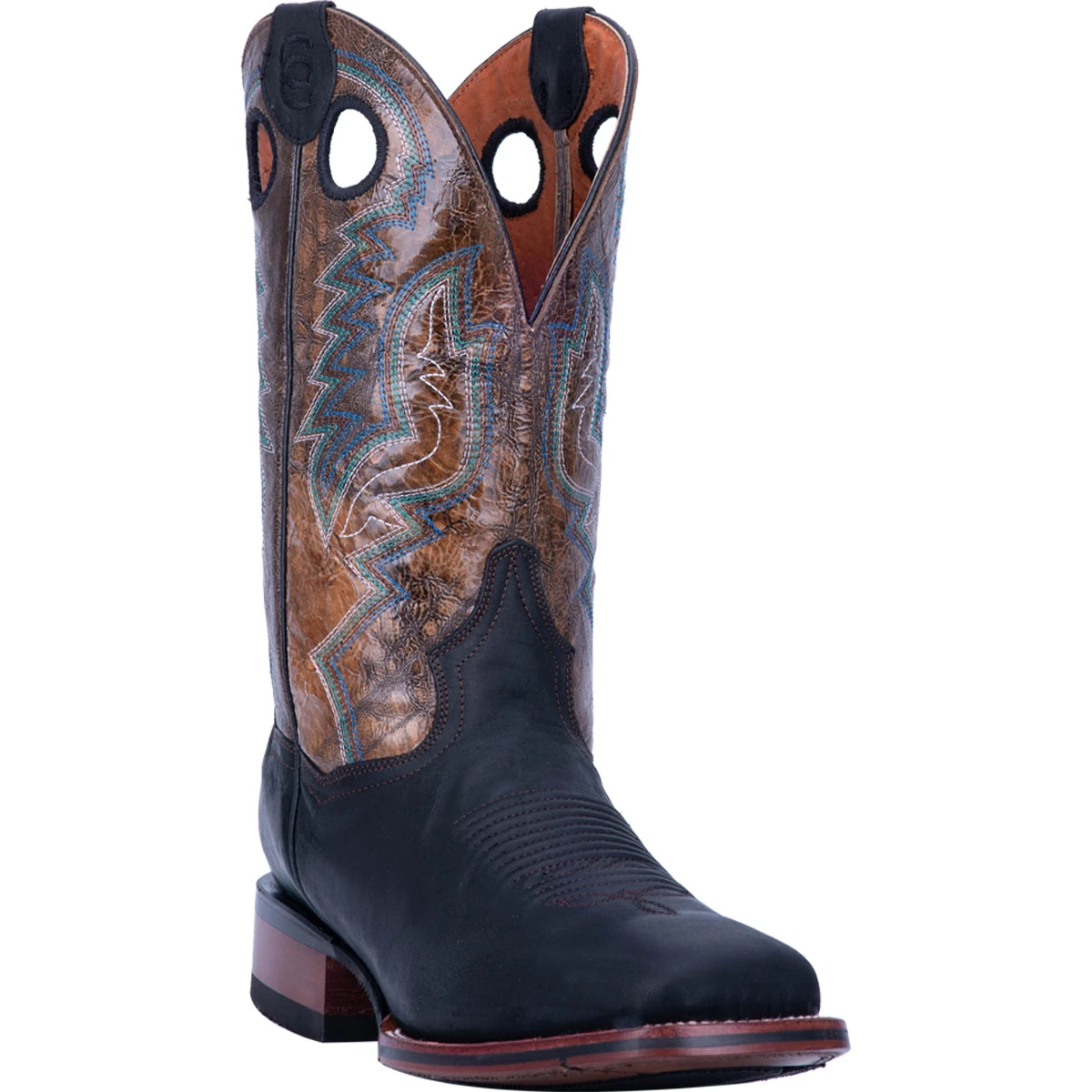 'Dan Post' Men's 11" Deuce Western Wide Square Toe - Black / Brown 'Dan Post' Men's 11" Deuce Western Wide Square Toe - Black / Brown -The Outdoor Clothing Shop DP4558