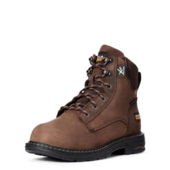 'Ariat' Women's 6" Casey EH Metguard Comp Toe - Distressed Brown -The Outdoor Clothing Shop F20 WMS WORK 10033995 3 4 front 1024x1024@2x