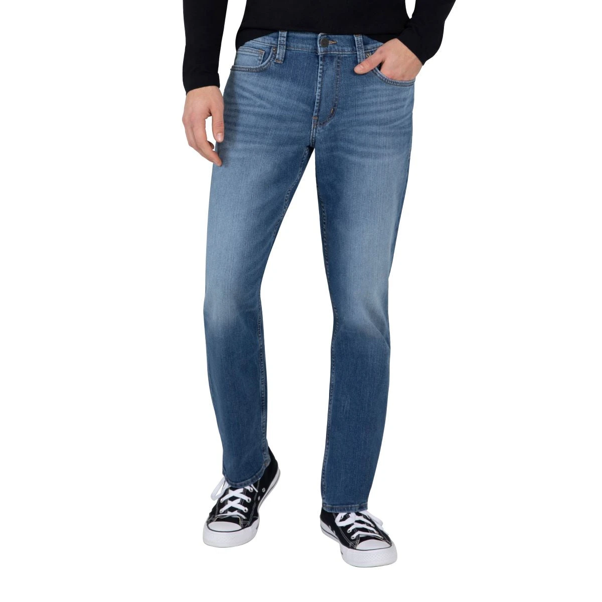 'Silver' Men's Athletic Fit Tapered Leg - Medium Wash Indigo 'Silver' Men's Athletic Fit Tapered Leg - Medium Wash Indigo -The Outdoor Clothing Shop