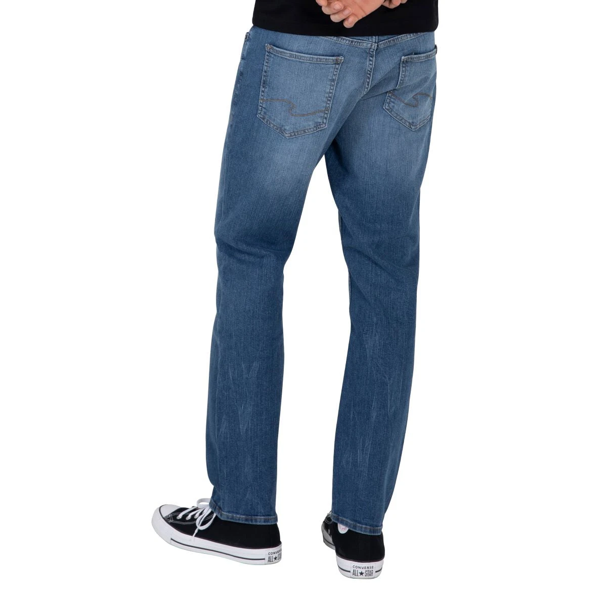 'Silver' Men's Athletic Fit Tapered Leg - Medium Wash Indigo 'Silver' Men's Athletic Fit Tapered Leg - Medium Wash Indigo -The Outdoor Clothing Shop