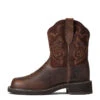 'Ariat' Women's 8" Fatbaby Heritage Tess Western Round Toe - Forest Brown / Jamocha -The Outdoor Clothing Shop S22 WMS WEST 10040264 side 1024x1024@2x