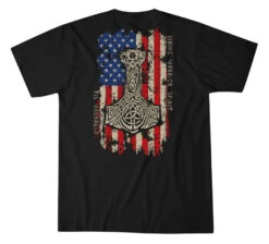'Howitzer' Men's Thor Flag Short Sleeve Tee - Black -The Outdoor Clothing Shop mens short sleeve tees thor flag 1 5000x e8a75f40 d46e 43af 9150 a1d8950ac905 1024x1024@2x