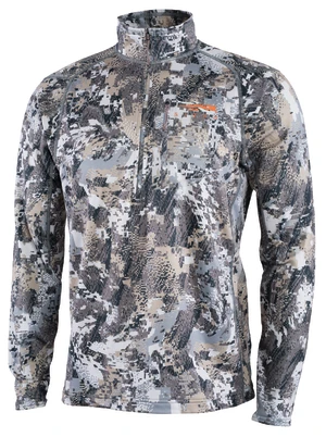 'Sitka' Men's Core Midweight Zip T-Shirt - Whitetail : Elevated II 'Sitka' Men's Core Midweight Zip T-Shirt - Whitetail : Elevated II -The Outdoor Clothing Shop